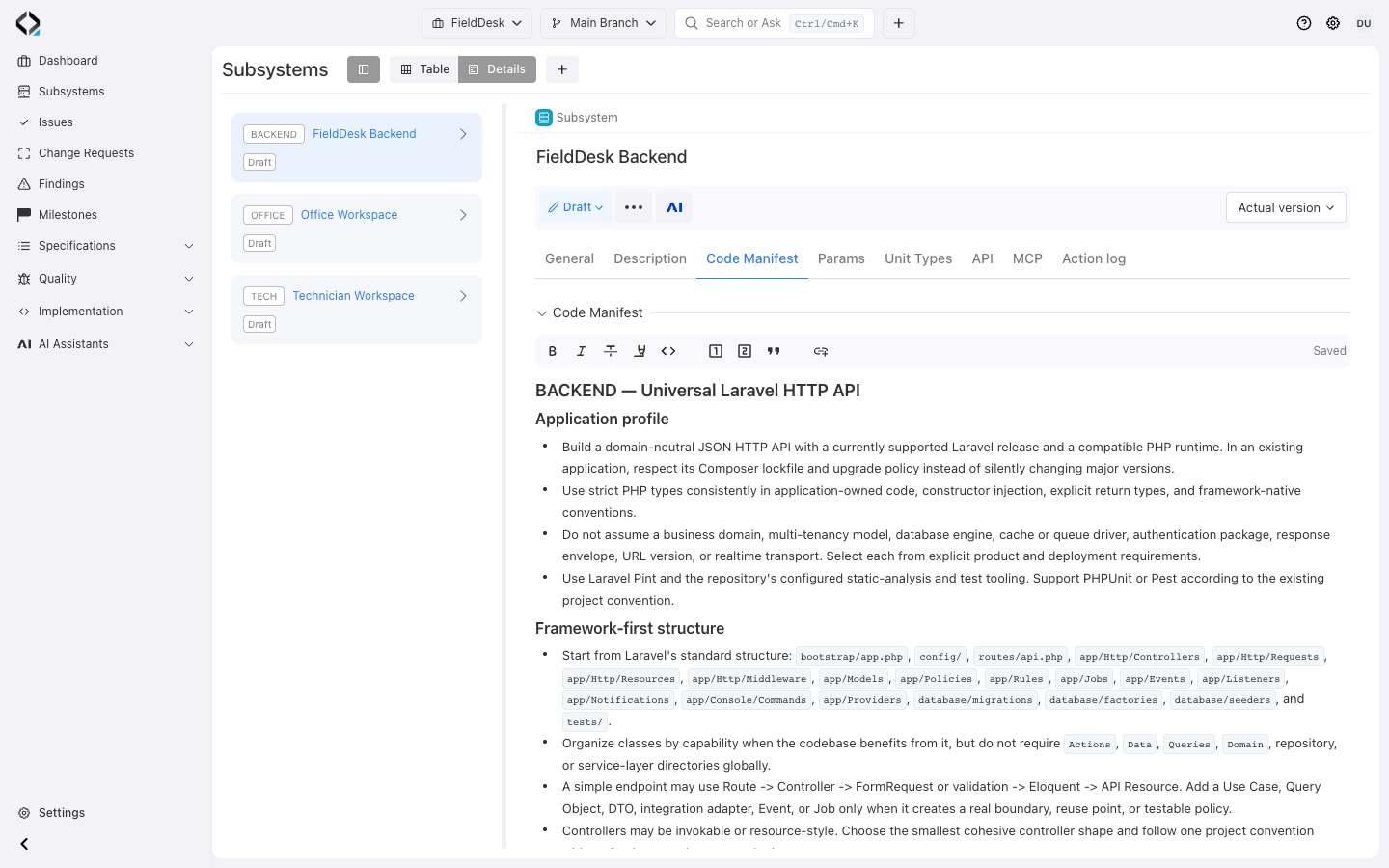 Start with the BACKEND constraints