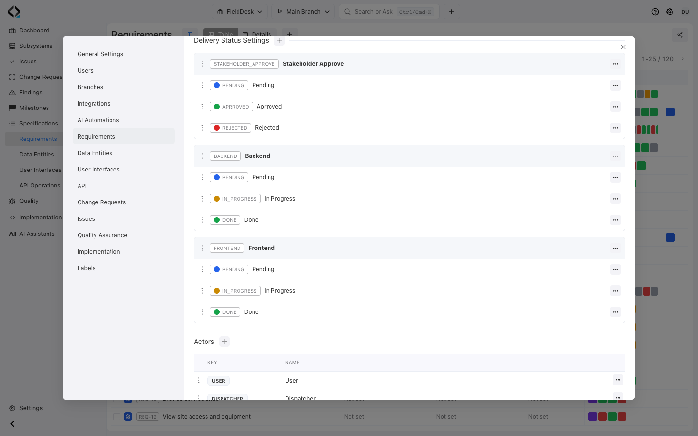Three delivery tracks for one requirement