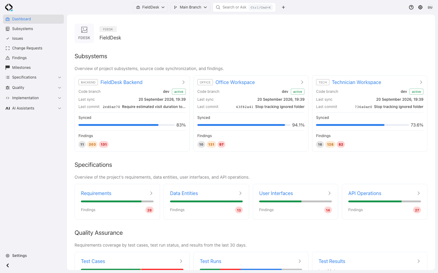 Explore your product specifications